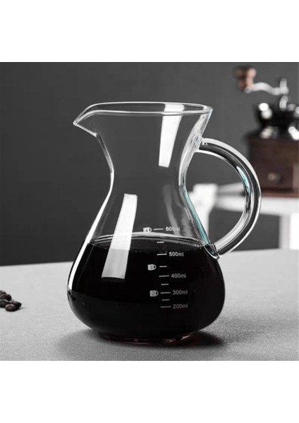 Cam Filtreli Kahve Makinesi Yüksek Sıcaklığa Dayanıklı Espresso Makinesi Dereceli Ölçekli Kahve Makinesi 600ML (Yurt Dışından) fırsatları