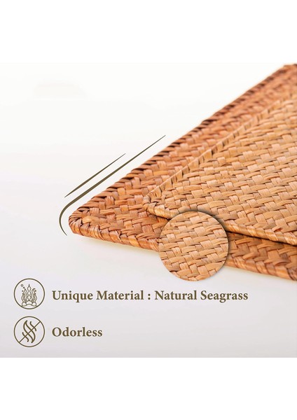 6'lı Mutfak Matı Dokuma Amerikan Servis Seti, Doğal Denizotu Isıya Dayanıklı Mat, Mutfak Masa Matları, Yemek Masası Dekoru (Yurt Dışından) indirimleri