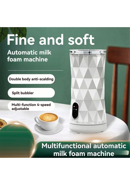 Süt Köpürtücü 4'ü 1 Arada, Otomatik Kapanma Özellikli Sıcak ve Soğuk Köpük Makinesi, Kahve, Latte, Cappuccino ve Matcha Için Buhar Makinesi - Beyaz (Yurt Dışından) fiyatları