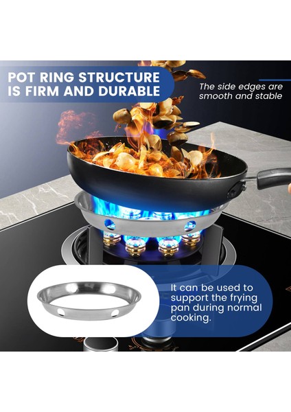 Evrensel Wok Tava Destek Raf Standı Wok Halkası/metalik Yuvarlak Tabanlı Evrensel Boyut Gazlı Ocak Tavaları Için (Yurt Dışından) indirimleri