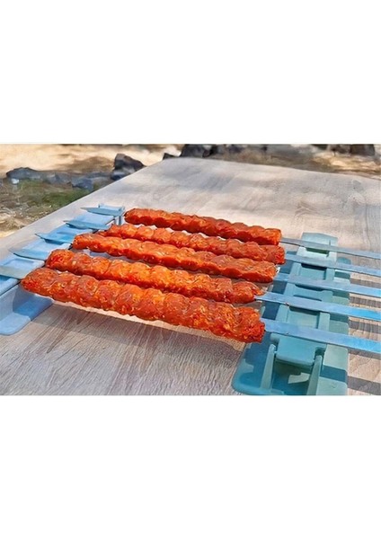 Barbekü Şiş Kalıbı Tek Sıralı Kebap Makinesi Manuel Kabob Kalıbı Açık Hava Barbeküsü Için Pratik Alet Kebap Presi Barbekü Aletleri (Yurt Dışından) modelleri
