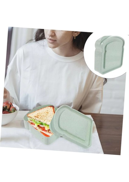 Taşınabilir Plastik Öğle Yemeği Kutusu - Taşınabilir Sandviç Tutucu, Kapatılabilir Ekmek Kabı, Çevre Dostu Fırın Kutusu (Yurt Dışından) indirimleri
