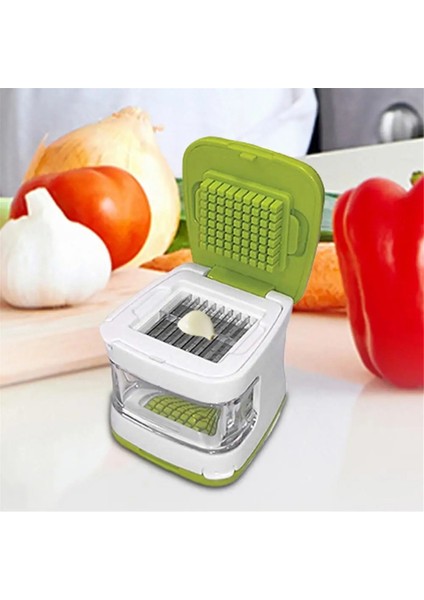 Sarımsak Kıyma Makinesi Çift Taraflı Sarımsak Ezici ve Soyucu Çift Kesici Kırıcı Kesici Kıyma Makinesi ve Ev Için Saklama Kabı (Yurt Dışından) indirimleri