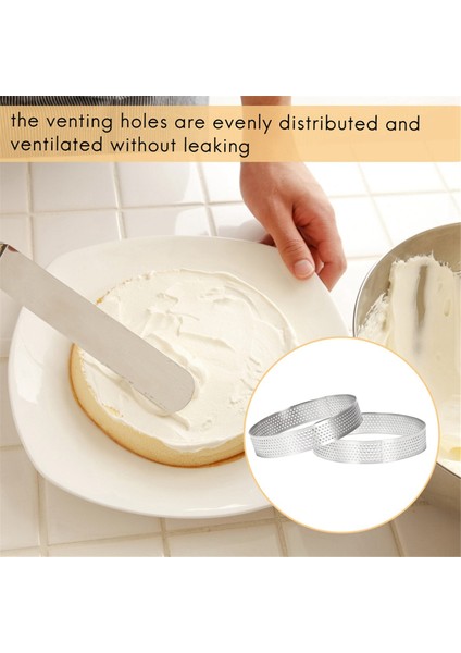 20 Adet 10 cm Delikli Yuvarlak Tart Halkaları Paslanmaz Çelik Pizza Tatlı Dıy Kek Mus Kalıbı Mutfak Pişirme Kalıbı Aracı (Yurt Dışından)