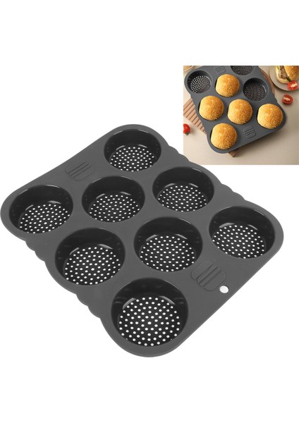 Hamburger Ekmeği Kalıbı Silikon 8 Bölmeli Kolay Çıkarılabilir Hamburger Ekmeği Kalıbı Tava Mutfak Aletleri (Yurt Dışından) modelleri