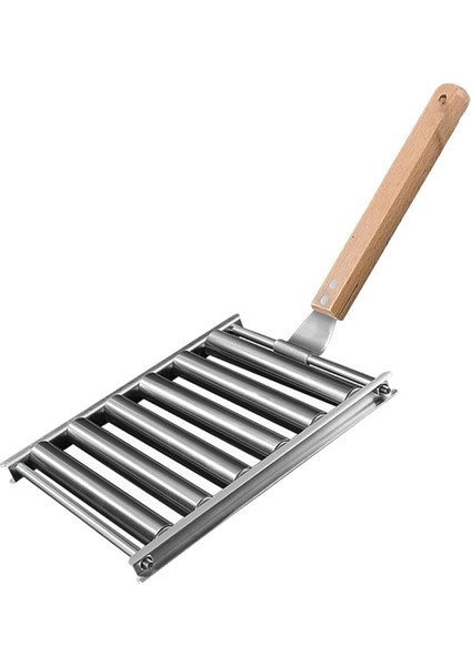 Izgara Için Sosis Rulosu, Sosis Rulosu-Ekstra Uzun Ahşap Saplı Paslanmaz Çelik Raflı Izgara Sosis Rulosu (Yurt Dışından)