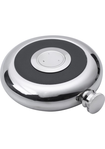 Yuvarlak Paslanmaz Çelik Cep Matarası, Dahili Shot Bardağı, 5 Oz Cep Matarası, Aynalı Cilalı Mini Alkol Şişeleri, Siyah (Yurt Dışından) modelleri