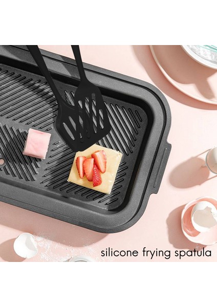 Adet Silikon Yuvalı Balık Çevirme Spatulası, Yapışmaz Pişirme Kapları Için Çevirme Spatulaları, Pişirme, Isıya Dayanıklı, Siyah (Yurt Dışından) fırsatları