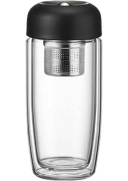 Çift Kalınlaştırılmış Haşlanmaya Karşı Dayanıklı Cam Bardaklar Ofis Manyetik Çay Ayırma Çay Kutusu Tasarımı Su Geçirmez Sızdırmaz Bardak 400ML,B (Yurt Dışından)