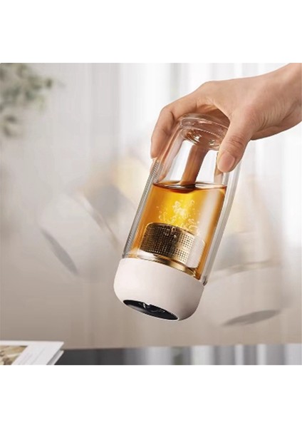 Çift Kalınlaştırılmış Haşlanmaya Karşı Dayanıklı Cam Bardaklar Ofis Manyetik Çay Ayırma Çay Kutusu Tasarımı Su Geçirmez Sızdırmaz Bardak 400ML,B (Yurt Dışından) fırsatları