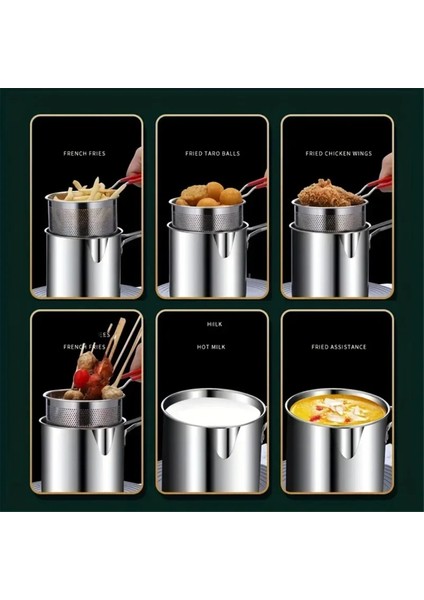 Mutfak Kullanımı Için Kızartma Sepetli Çok Fonksiyonlu Küçük Tencereli Derin Fritöz Kızarmış Tavuk Pişirme Aletleri (Yurt Dışından) fırsatları