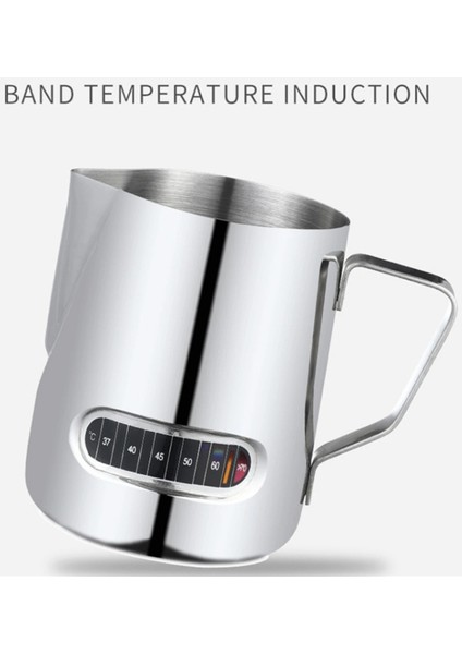 Latte Art Için Süt Köpürtücü Sıcaklık Göstergeli Süt Köpürtücü Kabı ve Bardak 350ML (Yurt Dışından) fiyatları