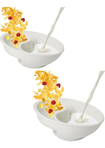 Bölmeli Tahıl Kasesi, Yoğurt, Süt, Meyve, Patates Kızartması, Ketçap Için Yeniden Kullanılabilir Atıştırmalık ve Sos Kaseleri (Yurt Dışından)