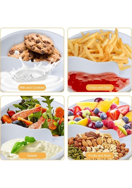 Bölmeli Tahıl Kasesi, Yoğurt, Süt, Meyve, Patates Kızartması, Ketçap Için Yeniden Kullanılabilir Atıştırmalık ve Sos Kaseleri (Yurt Dışından) indirimleri