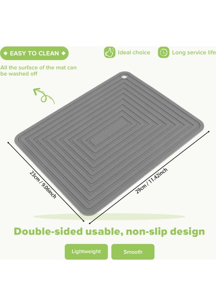 Büyük Silikon Tencere Tutucu Kare Kalın Isı Yalıtım Pedi Kaymaz Oluklu Mutfak Masa Matı (Gri) (Yurt Dışından) fırsatları