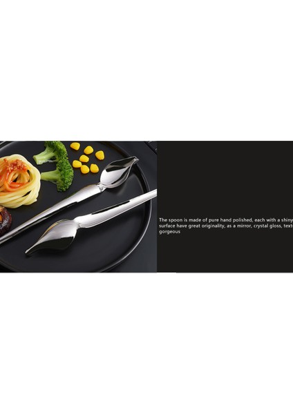 Adet Paslanmaz Çelik Mutfak Hassas Çizim Deko Kaşık Seti, Sos Süzme Kaşığı, Tabak Dekorasyon Kaşığı (Yurt Dışından) fırsatları
