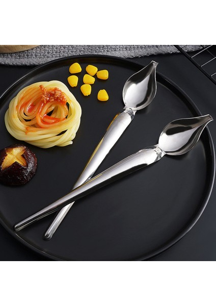 Adet Paslanmaz Çelik Mutfak Hassas Çizim Deko Kaşık Seti, Sos Süzme Kaşığı, Tabak Dekorasyon Kaşığı (Yurt Dışından) indirimleri