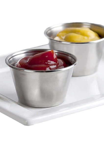 60 Adet Paslanmaz Çelik Sos Kapları, 2,2oz Paslanmaz Çelik Sos Kapları, Restoranlar Için Yeniden Kullanılabilir Yuvarlak Sos Kapları (Yurt Dışından) fiyatları