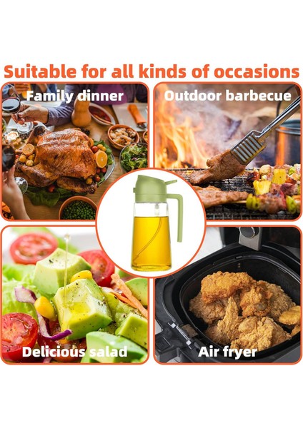 Mutfak, Zeytinyağı Dispenseri ve Yağ Püskürtücüsü Için 16 Oz Yağ Dağıtıcı Şişe - 470 ml Zeytinyağı Şişesi - Yağ Püskürtücü Yeşil (Yurt Dışından) indirimleri