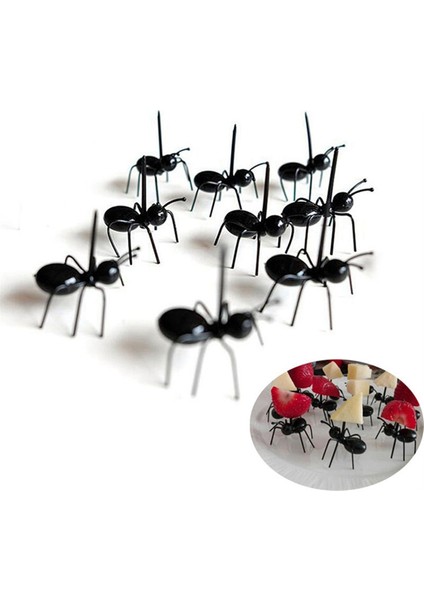 12 Adet Karınca Kürdanı Meyve Tatlı Çatalı, Yeniden Kullanılabilir Karınca Yemi Kürdanı, Atıştırmalık Kek Tatlısı Için Hayvan Meze Çatalı (Yurt Dışından) fiyatları