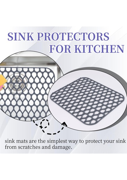 Mutfak Için Silikon Lavabo Koruyucuları, Paslanmaz Çelik Porselen Lavabo Altı Için Katlanabilir Kaymaz Lavabo Matı Izgarası 1 Adet (Yurt Dışından) indirimleri