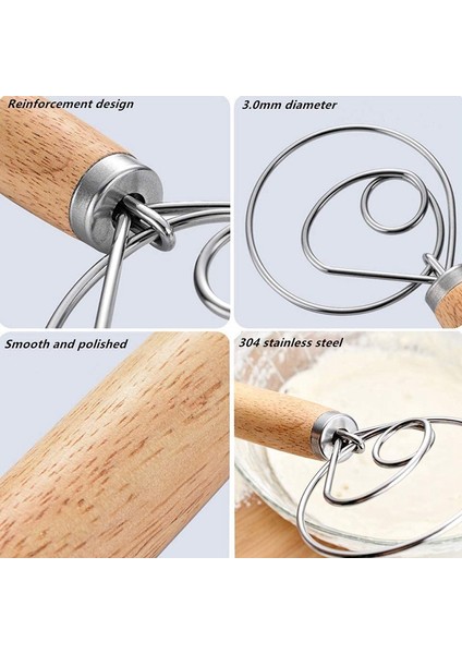 Danimarka Hamur Çırpma Teli Ekmek Mikseri, 3 Adet Paslanmaz Çelik Hollanda Çırpma Teli Kek, Tatlı, Ekmek, Pizza, Pasta, Mutfak, Pişirme Aleti (Yurt Dışından) indirimleri