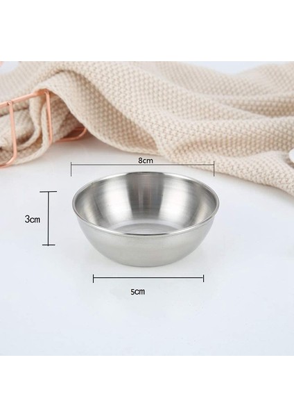 Adet Paslanmaz Çelik Sosluklar Yuvarlak Baharatlıklar Suşi Sos Kaseleri Mini Meze Tabakları Kaseler (Yurt Dışından) modelleri