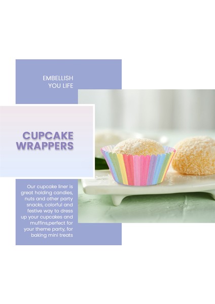 Kek Pişirme Kağıdı Kapları Muffin Kek Kapları Renkli Gökkuşağı Kombinasyonu Tek Kullanımlık Pişirme Kapları Seti Standart Boyut, 400'LÜ Paket (Yurt Dışından) modelleri