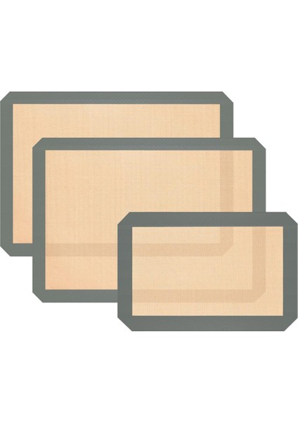 Adet Silikon Pişirme Matı Yeniden Kullanılabilir Pişirme Matı Yapışmaz Fırın Tepsisi Kurabiye Makaron Yapımı Için Gri (Yurt Dışından) fiyatları