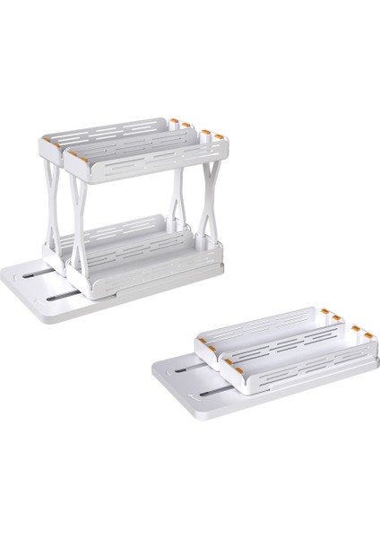 Çekmeceli Döner Depolama Rafı Mutfak Baharat Rafı Baharat Şişesi Kozmetik Depolama Rafı (Yurt Dışından)