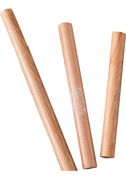 Ev Tipi Oklava, 25/30/50 cm 3'lü Paket Masif Ahşap Oklava, Hamur Açma Aletleri Mutfak (Yurt Dışından)