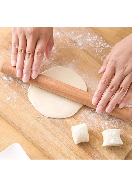 Ev Tipi Oklava, 25/30/50 cm 3'lü Paket Masif Ahşap Oklava, Hamur Açma Aletleri Mutfak (Yurt Dışından) fırsatları