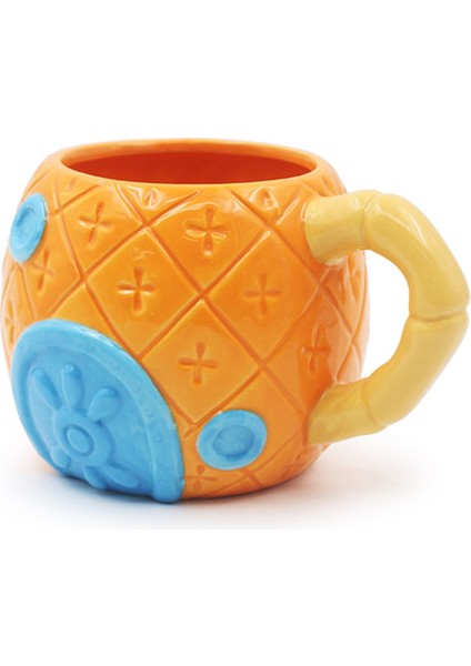 Meyve Şeklinde Kahve Kupası, Sevimli Seramik Kahve Süt Kupası, Çay Kupası, Seramik Ananas Kupası, Ev Ofis Su Kupası (Yurt Dışından)