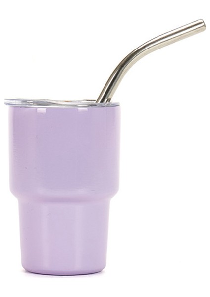 Pipetli ve Kapaklı 3'lü Mini Bardak Shot Bardağı, Mini Bardaklar, Çift Duvarlı Bardak Shot Bardakları, 2 Oz (C) (Yurt Dışından) modelleri