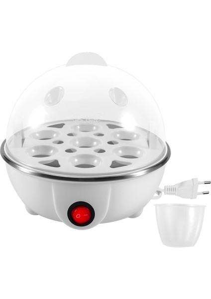 Elektrikli Haşlanmış Yumurta Pişirici Kazan Üreticisi Hızlı Isıtma Paslanmaz Çelik Buharlı Tava Pişirme Aleti, Beyaz Ab Fişi (Yurt Dışından)