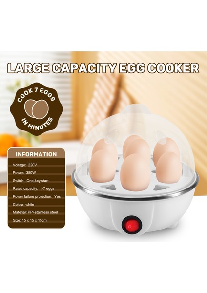 Elektrikli Haşlanmış Yumurta Pişirici Kazan Üreticisi Hızlı Isıtma Paslanmaz Çelik Buharlı Tava Pişirme Aleti, Beyaz Ab Fişi (Yurt Dışından) fırsatları