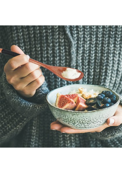 Parça Ahşap Kaşık Çatal Seti, Japon Tarzı Ahşap Mutfak Eşyası Seti, El Yapımı Mutfak Kaşığı, Yeniden Kullanılabilir Seyahat Çatal Bıçak Takımı B (Yurt Dışından) modelleri