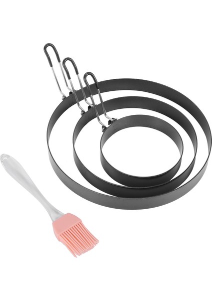 Yapışmaz Yumurta Halkaları, 4 Inç, 6 Inç ve 8 Inç Krep Halkaları, Yumurta Omlet Muffin Için Yağ Fırçalı Kızarmış Yumurta Haşlama Yumurta Pişirme Kalıbı (Yurt Dışından) fiyatları