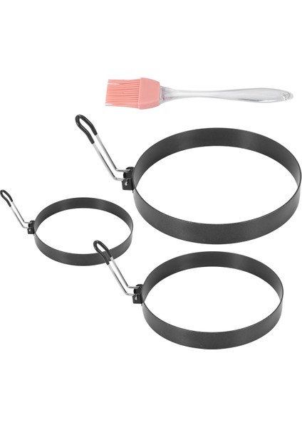 Yapışmaz Yumurta Halkaları, 4 Inç, 6 Inç ve 8 Inç Krep Halkaları, Yumurta Omlet Muffin Için Yağ Fırçalı Kızarmış Yumurta Haşlama Yumurta Pişirme Kalıbı (Yurt Dışından) modelleri