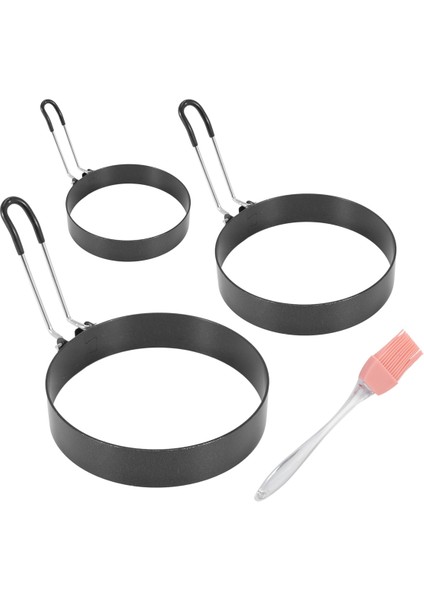 Yapışmaz Yumurta Halkaları, 4 Inç, 6 Inç ve 8 Inç Krep Halkaları, Yumurta Omlet Muffin Için Yağ Fırçalı Kızarmış Yumurta Haşlama Yumurta Pişirme Kalıbı (Yurt Dışından) fırsatları