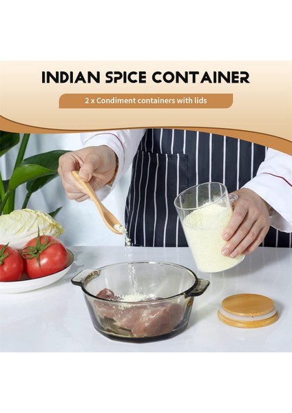 Bambu Kapaklı ve Kaşıklı 2 Adet Şekerlik Şeffaf Cam Kavanoz Mutfak Saklama Için (Yurt Dışından) fırsatları