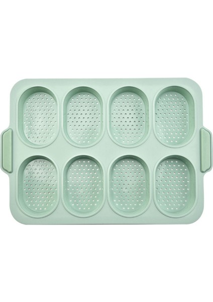 Silikon Kalıp Pişirme Kalıbı Ekmek Pişirme Tepsisi Yapışmaz Kek Kalıbı Tepsileri Ekmek Pişirme Aleti, 8 Izgaralı Açık Delikli Kek Kalıbı (Yurt Dışından)