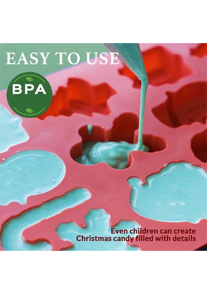 Noel Çikolata Kalıbı, Pişirme Kalıbı, El Yapımı Hediye, Kar Tanesi, Noel Ağacı, Noel Baba Kalıbı (Yurt Dışından) modelleri