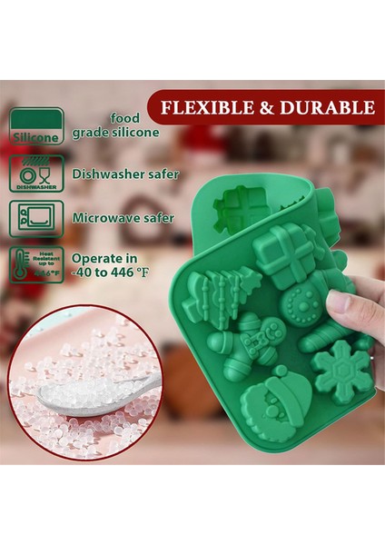 Noel Çikolata Kalıbı, Pişirme Kalıbı, El Yapımı Hediye, Kar Tanesi, Noel Ağacı, Noel Baba Kalıbı (Yurt Dışından) fırsatları