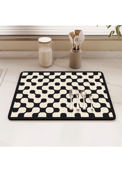 Bulaşık Kurutma Pedi Su Emici Kahve Makinesi Pedi Hızlı Kuruyan Tezgah Halı Kaymaz Drenaj Pedi A (Yurt Dışından) indirimleri