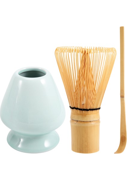 Matcha Çırpma Seti Bambu Matcha Çay Seti 100 Çatallı Matcha Çırpma Teli (Chasen), Geleneksel Kepçe, Matcha Çırpma Teli Tutucu (Yurt Dışından)