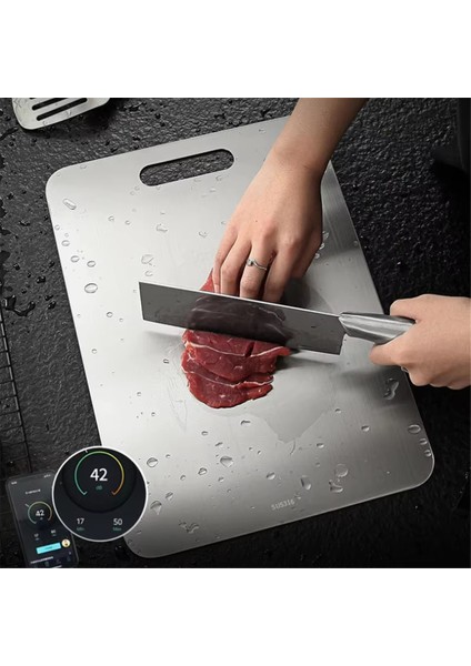 Mutfak Için Paslanmaz Çelik Çift Taraflı Kesme Tahtası - Kalın Panel, Doğrama ve Hamur Yoğurma Tahtası (Yurt Dışından) modelleri