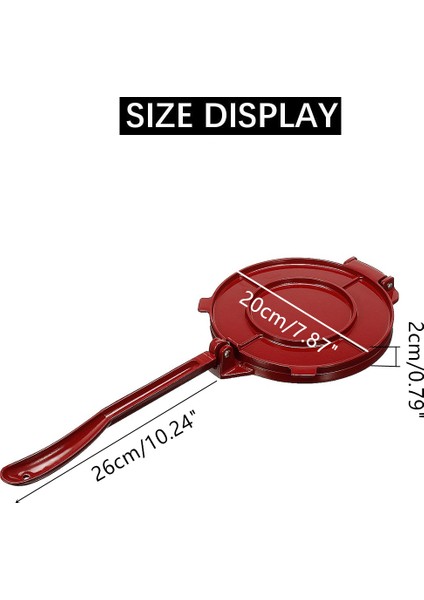 Inç Tortilla Pres Makinesi Kendin Yap Katlanabilir Tortilla Pres Aleti Alüminyum Pişirme Aleti, Mutfak Restoran Için (Kırmızı) (Yurt Dışından) indirimleri