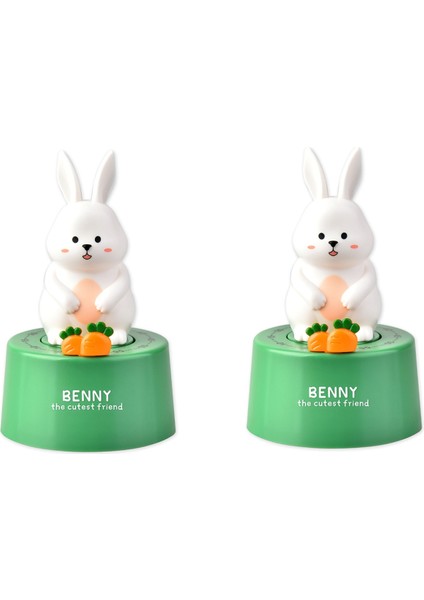 Mutfak Geri Sayım Karikatür Hayvan Şeklinde Mekanik Zaman Aracı Öğrenci Çalışma Sınav Zamanlama Aracı Yeşil (Yurt Dışından)