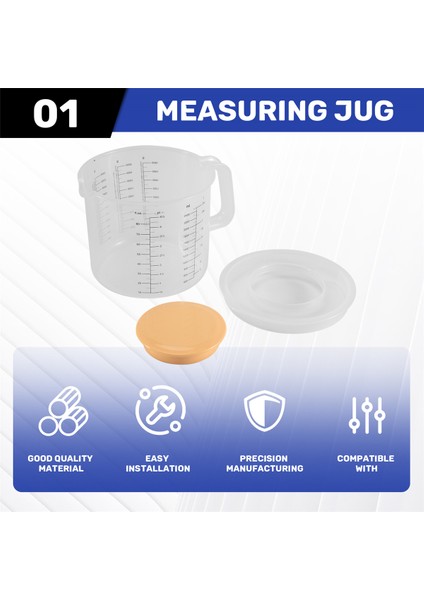 Kapaklı Pişirme Için Plastik Ons Ölçü Kapları ve Karıştırma Sürahisi, Sıçrama Korumalı Sıvı Ölçü Sürahileri/kavanozları (Yurt Dışından) indirimleri